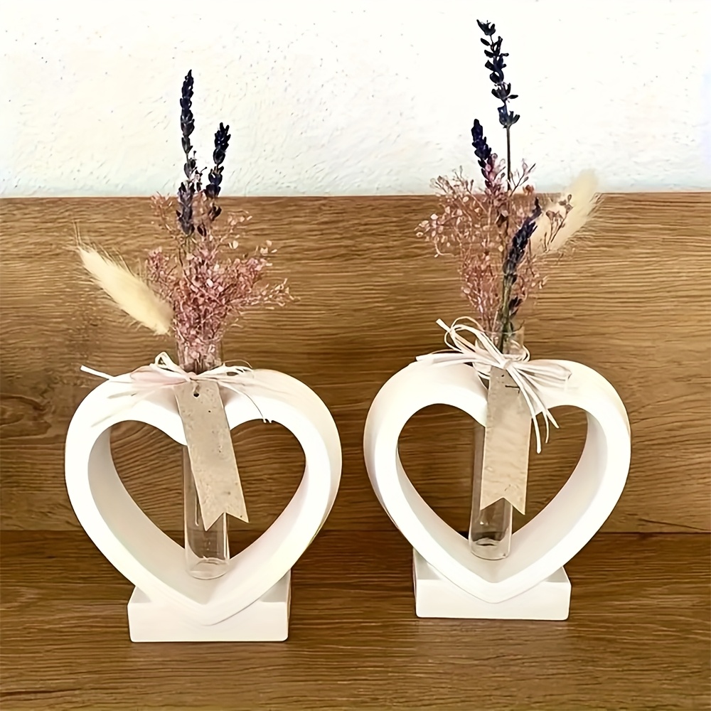 Propagation Station Vase - キャンドル用シリコンモールド、ハート型花瓶シリコンモールド、植物繁殖ステーションやデスクトップ装飾に最適、DTOHO