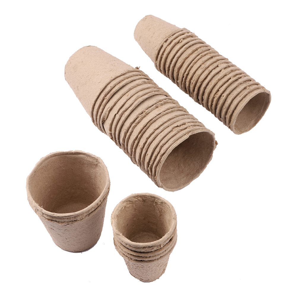 Peat Pellet Tray - 20個6.2センチメートル環境保護ガーデンラウンド泥炭ポット植物苗スターターカップ保育園ハーブ種子トレイ植栽ツール