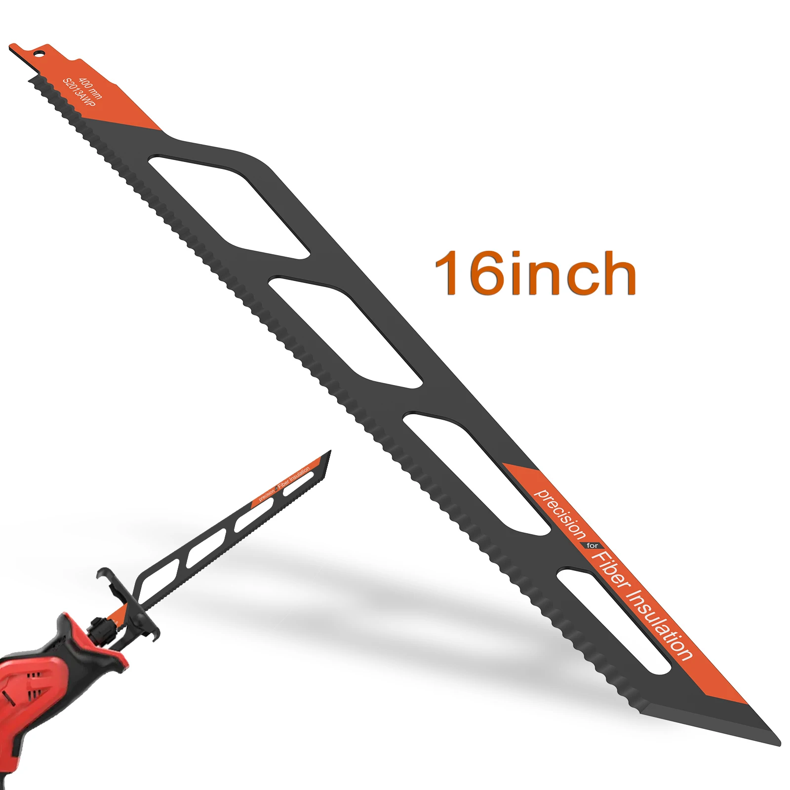 Cutting Board Foam - 16インチ/400mm レシプロソーブレード 高クロム合金鋼 レシプロセーバーソーブレード 段ボール、発泡ボード、スポンジ切断用