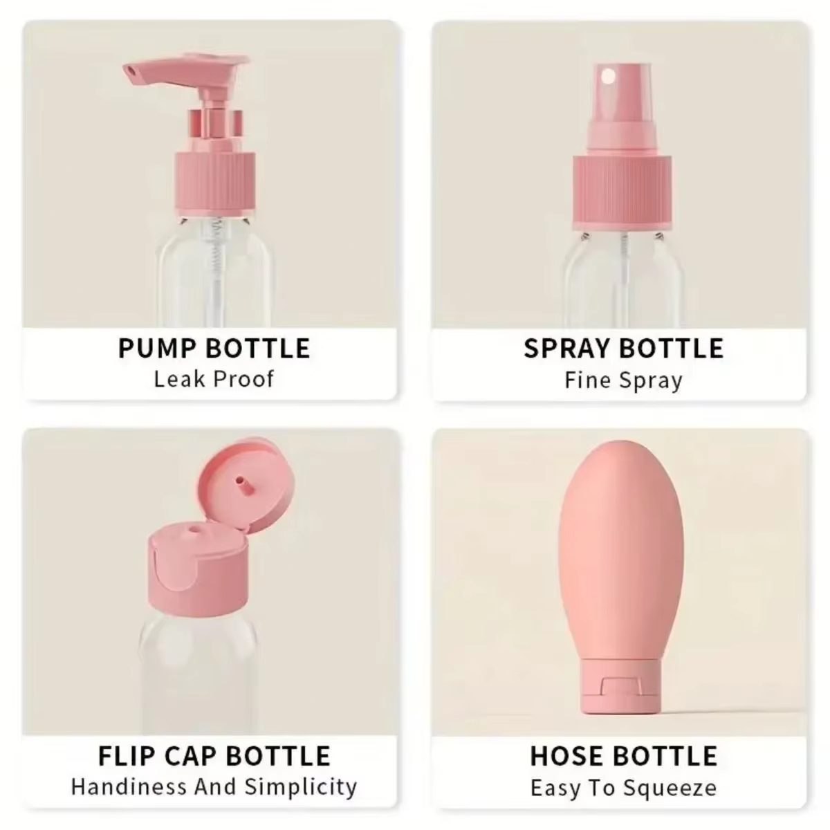 トラベルボトルセット（収納バッグ付き）トラベルサイズの空容器 - Misting Bottle Fine のレビューと価格