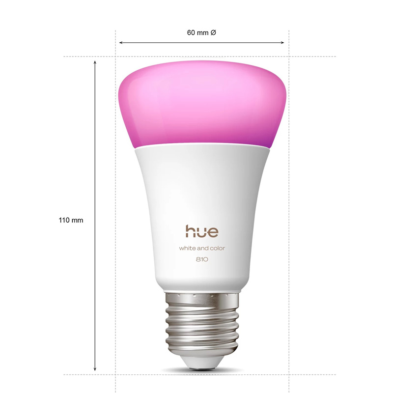 フィリップス ヒュー E27 A60 810LM スマートL - Philips Light Hue White のレビューと価格