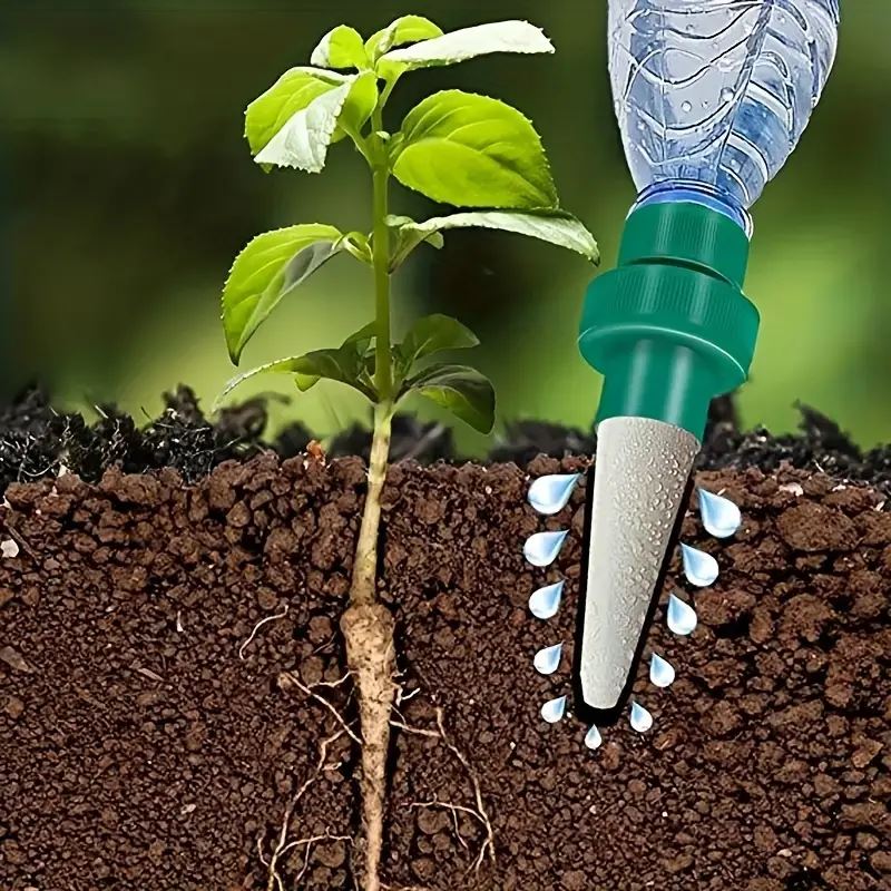 4個入り自動植物点滴灌漑ウォーターステーク、庭用セラミック自 - Self Watering Insert のレビューと価格