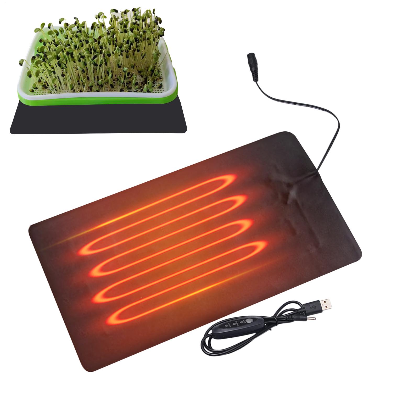 苗用ヒートマット 5V 2A 8.5W 植物種子発芽促進保温 - Heat Mat Seedling のレビューと価格